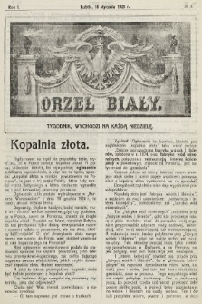 Orzeł Biały : tygodnik, wychodzi na każdą niedzielę. 1925, nr 3