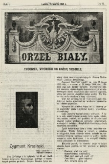Orzeł Biały : tygodnik, wychodzi na każdą niedzielę. 1925, nr 11