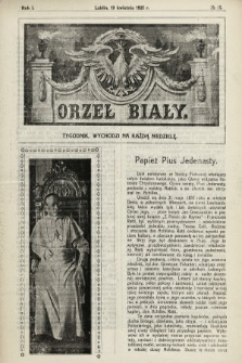 Orzeł Biały : tygodnik, wychodzi na każdą niedzielę. 1925, nr 16