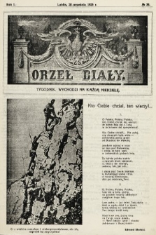Orzeł Biały : tygodnik, wychodzi na każdą niedzielę. 1925, nr 38