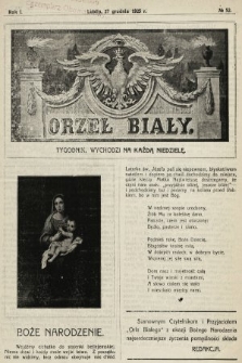 Orzeł Biały : tygodnik, wychodzi na każdą niedzielę. 1925, nr 52