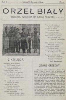 Orzeł Biały : tygodnik, wychodzi na każdą niedzielę. 1926, nr 4