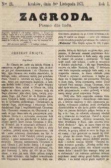 Zagroda : pismo dla ludu. 1871, nr 21