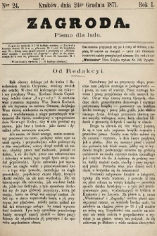 Zagroda : pismo dla ludu. 1871, nr 24