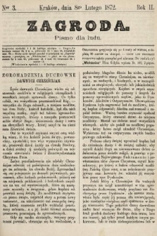 Zagroda : pismo dla ludu. 1872, nr 3