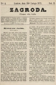 Zagroda : pismo dla ludu. 1872, nr 4