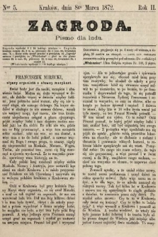 Zagroda : pismo dla ludu. 1872, nr 5