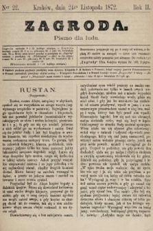 Zagroda : pismo dla ludu. 1872, nr 22