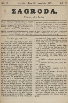 Zagroda : pismo dla ludu. 1872, nr 23