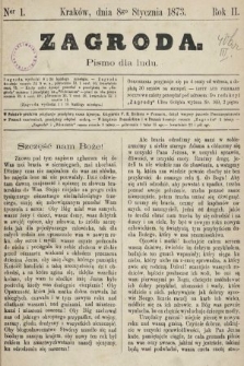 Zagroda : pismo dla ludu. 1873, nr 1