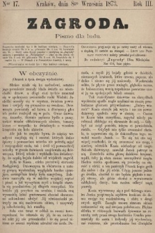 Zagroda : pismo dla ludu. 1873, nr 17