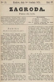 Zagroda : pismo dla ludu. 1874, nr 23