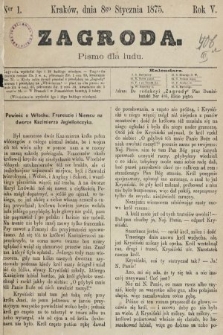 Zagroda : pismo dla ludu. 1875, nr 1