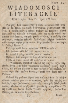 Wiadomości Literackie. 1760, num. XV
