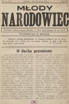 Młody Narodowiec. 1938, nr 1