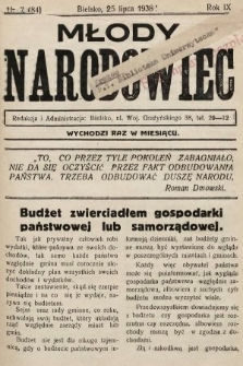 Młody Narodowiec. 1938, nr 7