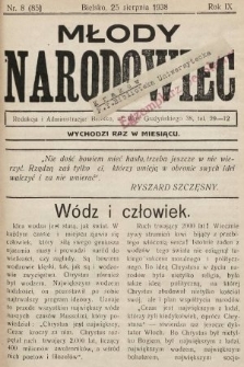 Młody Narodowiec. 1938, nr 8