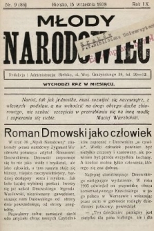 Młody Narodowiec. 1938, nr 9