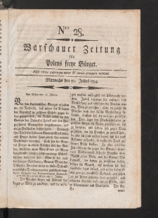 Warschauer Zeitung für Polens Freye Bürger. 1794, nr 28