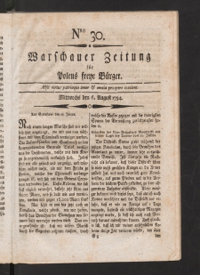 Warschauer Zeitung für Polens Freye Bürger. 1794, nr 30