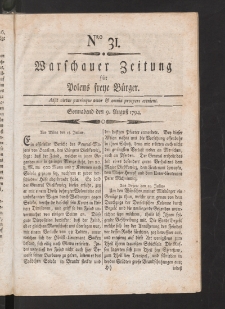 Warschauer Zeitung für Polens Freye Bürger. 1794, nr 31