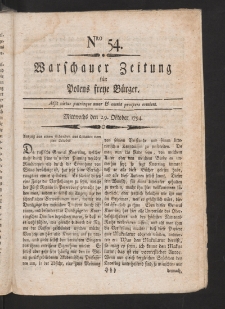 Warschauer Zeitung für Polens Freye Bürger. 1794, nr 54