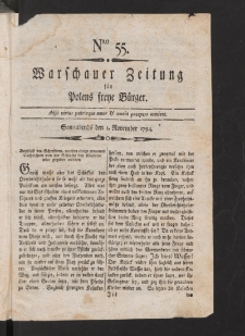 Warschauer Zeitung für Polens Freye Bürger. 1794, nr 55