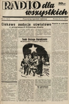 Radio dla Wszystkich : popularny tygodnik radiowy. 1939, nr 2