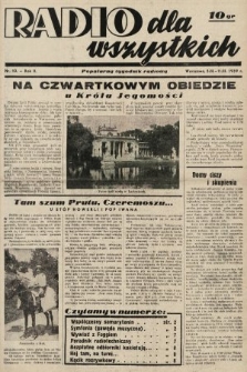 Radio dla Wszystkich : popularny tygodnik radiowy. 1939, nr 10