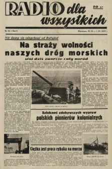 Radio dla Wszystkich : popularny tygodnik radiowy. 1939, nr 26