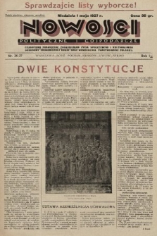 Nowości Polityczne i Gospodarcze : czasopismo poświęcone zagadnieniom życia społecznego i kulturalnego, odbudowy ekonomicznej kraju oraz wzmocnienia państwowości polskiej. 1927, nr 26