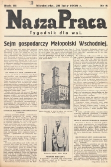 Nasza Praca : tygodnik dla wsi. 1938, nr  8