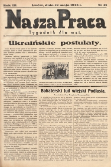 Nasza Praca : tygodnik dla wsi. 1938, nr  21