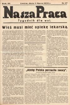 Nasza Praca : tygodnik dla wsi. 1938, nr  27