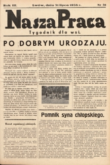 Nasza Praca : tygodnik dla wsi. 1938, nr  31