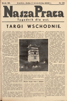 Nasza Praca : tygodnik dla wsi. 1938, nr  36