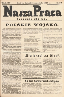 Nasza Praca : tygodnik dla wsi. 1938, nr  39