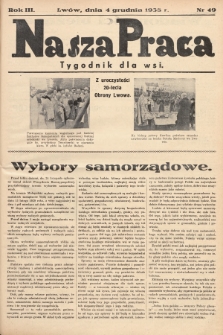 Nasza Praca : tygodnik dla wsi. 1938, nr  49