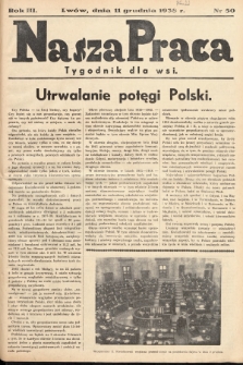 Nasza Praca : tygodnik dla wsi. 1938, nr  50