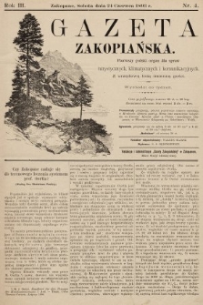 Gazeta Zakopiańska : pierwszy polski organ dla spraw turystycznych, klimatycznych i komunikacyjnych z urzędową listą imienną gości. 1893, nr 4