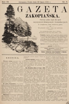 Gazeta Zakopiańska : pierwszy polski organ dla spraw turystycznych, klimatycznych i komunikacyjnych z urzędową listą imienną gości. 1893, nr 9