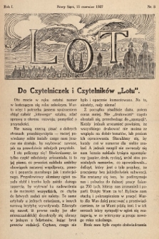 Lot : dwutygodnik młodzieży. 1927, nr 8