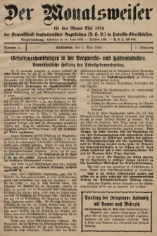 Der Monatsweiser : für den Monat... : der Gewerkschaft kaufmännischer Angestellten (D.H.V.) in Polnisch-Oberschlesien. 1928, nr 5