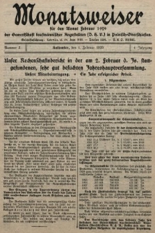 Der Monatsweiser : für den Monat... : der Gewerkschaft kaufmännischer Angestellten (D.H.V.) in Polnisch-Oberschlesien. 1929, nr 2