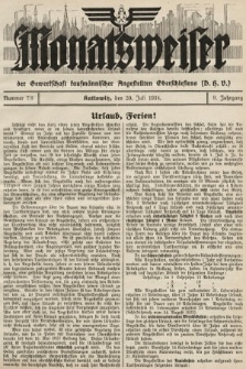 Der Monatsweiser : für den Monat... : der Gewerkschaft kaufmännischer Angestellten (D.H.V.) in Polnisch-Oberschlesien. 1934, nr 7/9