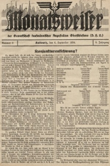 Der Monatsweiser : für den Monat... : der Gewerkschaft kaufmännischer Angestellten (D.H.V.) in Polnisch-Oberschlesien. 1934, nr 9