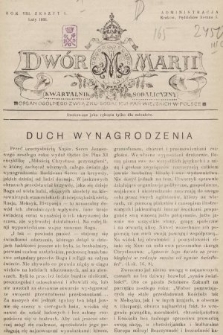 Dwór Marji : kwartalnik sodalicyjny : organ ogólnego Związku Sodalicji Pań Wiejskich w Polsce. 1933, nr 1