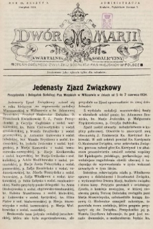 Dwór Marji : kwartalnik sodalicyjny : organ ogólnego Związku Sodalicji Pań Wiejskich w Polsce. 1934, nr 3