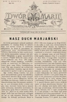 Dwór Marji : kwartalnik sodalicyjny : organ ogólnego Związku Sodalicji Pań Wiejskich w Polsce. 1935, nr 2