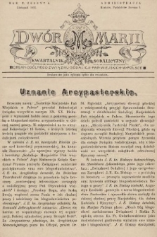 Dwór Marji : kwartalnik sodalicyjny : organ ogólnego Związku Sodalicji Pań Wiejskich w Polsce. 1935, nr 4